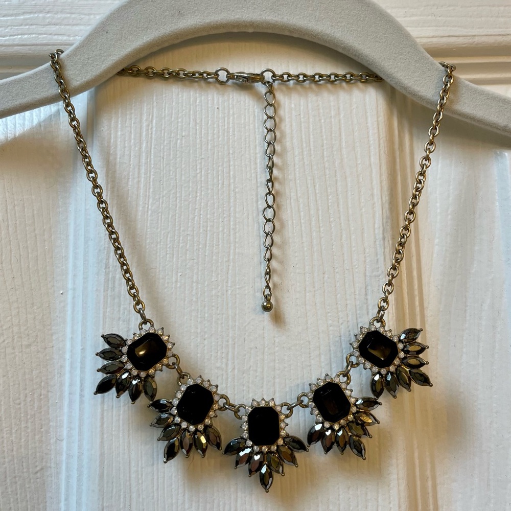 Black statement necklace